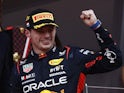 Max Verstappen celebrates winning the Monaco GP on May 28, 2023