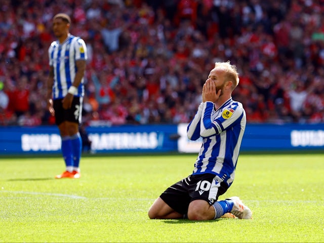 Sheffield Wednesday's Barry Bannan reacts on May 29, 2023