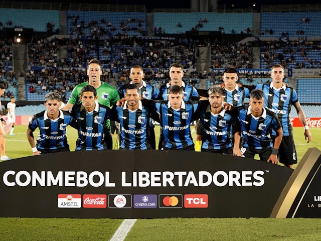 Liverpool (Uruguay) players pose for a team group photo before the match on June 8, 2023
