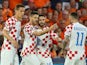 Andrej Kramaric celebrates scoring for Croatia on June 14, 2023