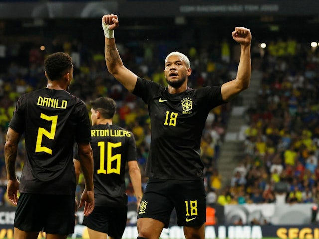 Newcastle United's Joelinton scores on Brazil debut