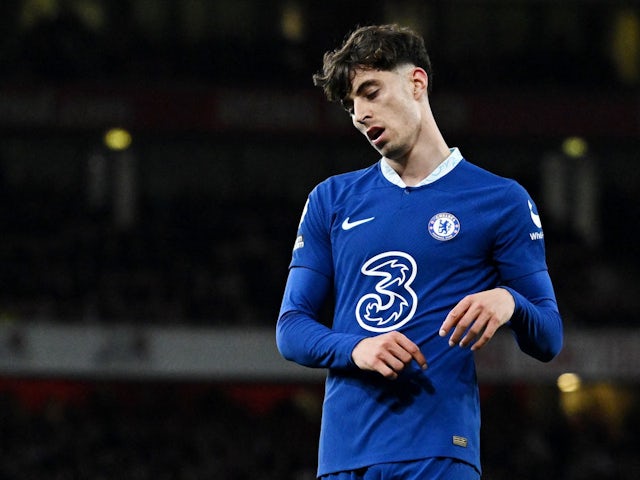 Kai Havertz in action for Chelsea on May 2, 2023