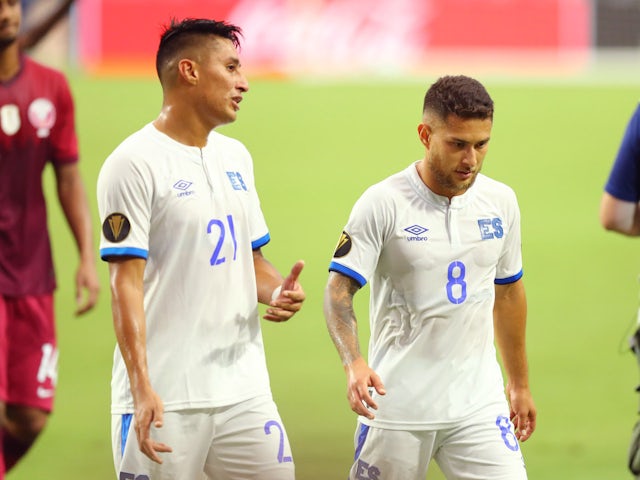 Joshua Perez and Bryan Tamacas of El Salvador at the 2022 Nations League