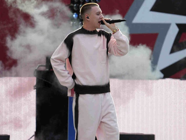 Aitch pictured performing in 2021