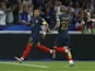France's Kylian Mbappe celebrates scoring their first goal on June 19, 2023