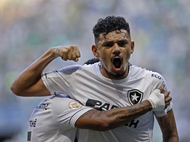 Botafogo's Tiquinho Soares celebrates scoring their first goal on June 25, 2023