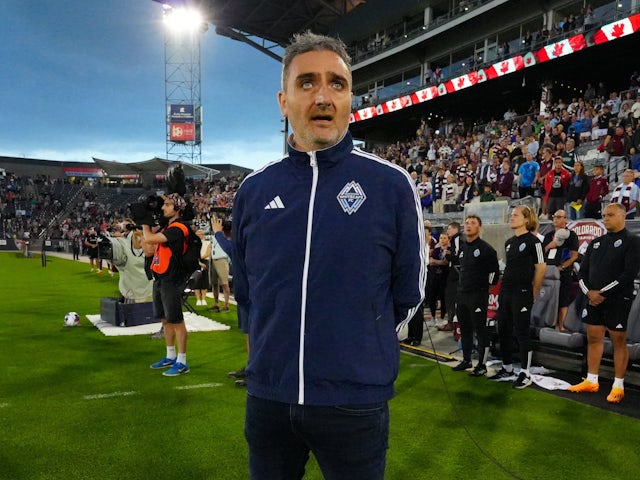 Vancouver Whitecaps head coach Vanni Sartini before the match on June 21, 2023