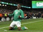 Republic of Ireland's Chiedozie Ogbene celebrates scoring their third goal in March 2023