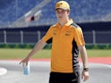 Oscar Piastri arrives at the Austrian GP on June 29, 2023