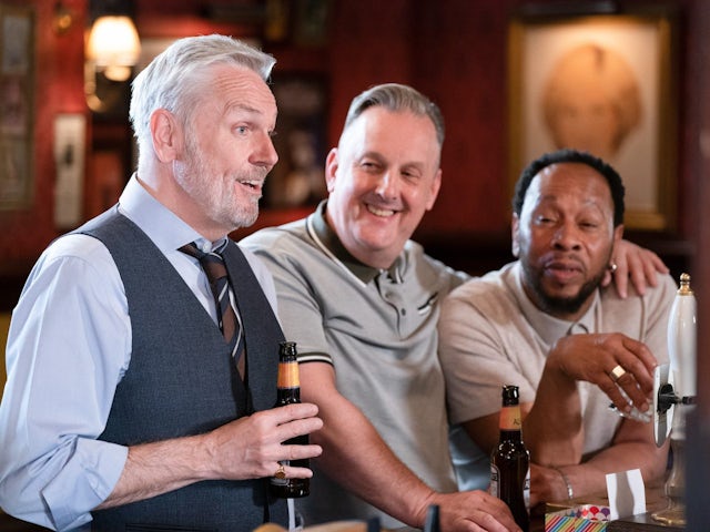 Rocky, Harvey and Mitch on EastEnders on July 11, 2023