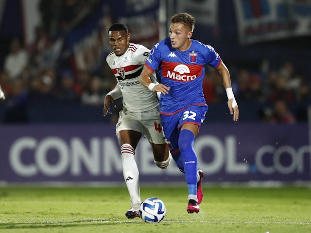 Mateo Retegui at Copa Sudamericana for Tigre versus Sao Paulo