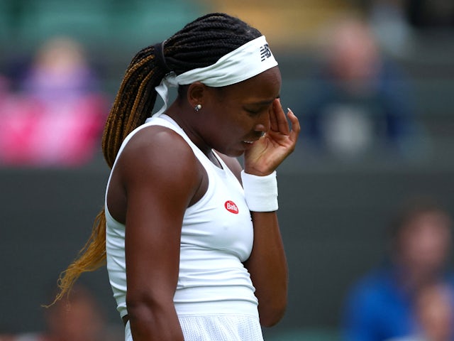 Coco Gauff in action at Wimbledon on July 3, 2023