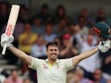 Australia's Mitchell Marsh celebrates hitting century in third Ashes Test on July 6, 2023.