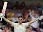 Australia's Mitchell Marsh celebrates hitting century in third Ashes Test on July 6, 2023.