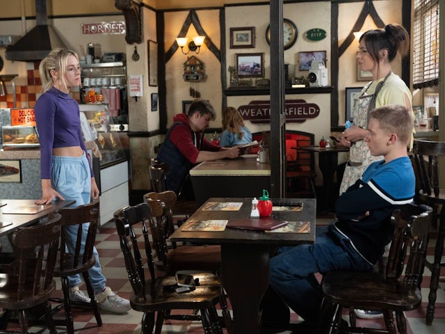 Lauren and Max on Coronation Street on July 19, 2023