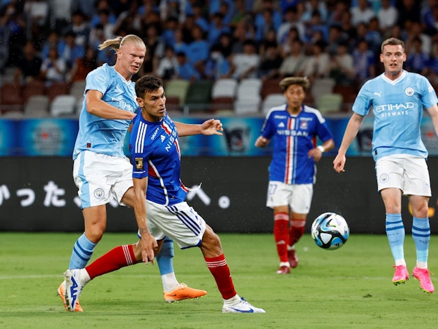 Haaland scores twice as Man City win eight-goal thriller against Yokohama F Marinos