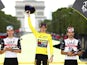 Jonas Vingegaard after being crowned 2023 Tour de France winner on July 23, 2023.