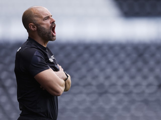 Derby County manager Paul Warne reacts on July 29, 2023