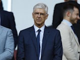 Arsene Wenger is seen in the stands after the match on August 2, 2023