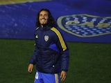 Boca Juniors' Edinson Cavani is seen during his presentation to the fans on August 1, 2023