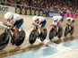 Great Britain's women's team pursuit team during World Championships on August 5, 2023.