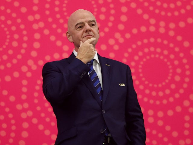 FIFA president Gianni Infantino in the stands before the match on August 2, 2023