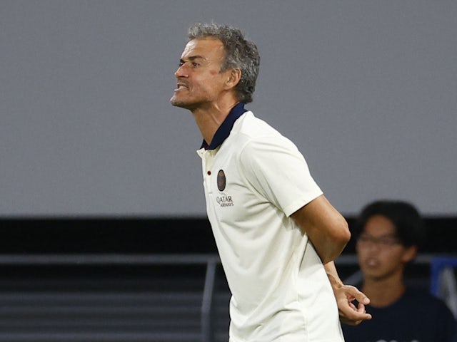 L'entraîneur du Paris Saint-Germain Luis Enrique lors du match du 1er août 2023