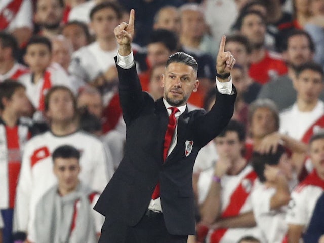 River Plate coach Martin Demichelis during the match on August 2, 2023