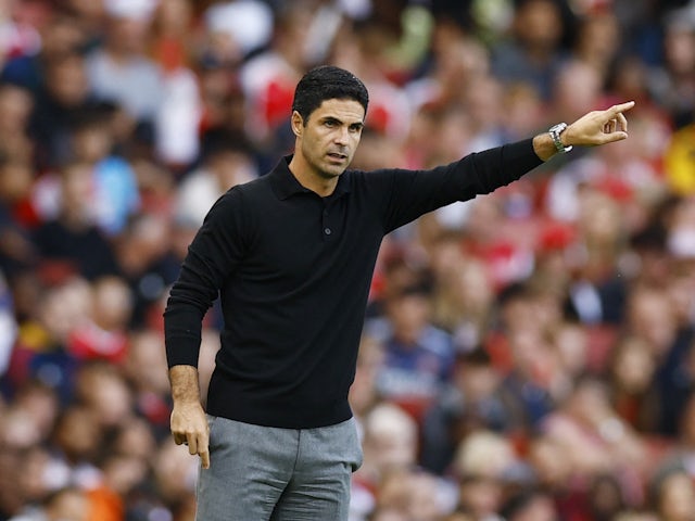Arsenal manager Mikel Arteta is seen during the match on August 2, 2023