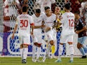 Toluca defender Valber Huerta (4) celebrates his goal on August 1, 2023