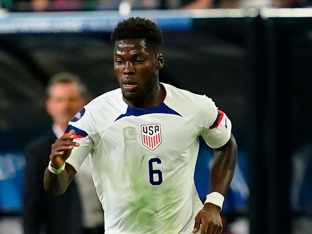 Yunus Musah in action for the USA in June 2023