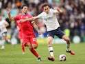 Alvaro Fernandez in action for Preston North End in April 2023