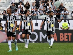 Atletico Mineiro's Hulk celebrates after Paulinho scores their first goal on August 13, 2023