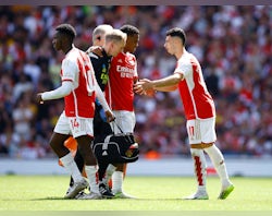 Timber returns to Arsenal training after ACL injury