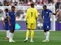  Chelsea's Thiago Silva, Robert Sanchez and Axel Disasi look dejected after Michail Antonio scores for West Ham United on August 20, 2023