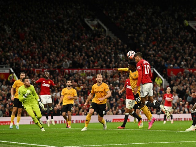 Raphael Varane scores for Manchester United on August 14, 2023