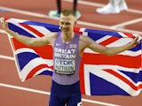 Ben Pattison celebrates 800m bronze at the World Athletics Championships on August 26, 2023.