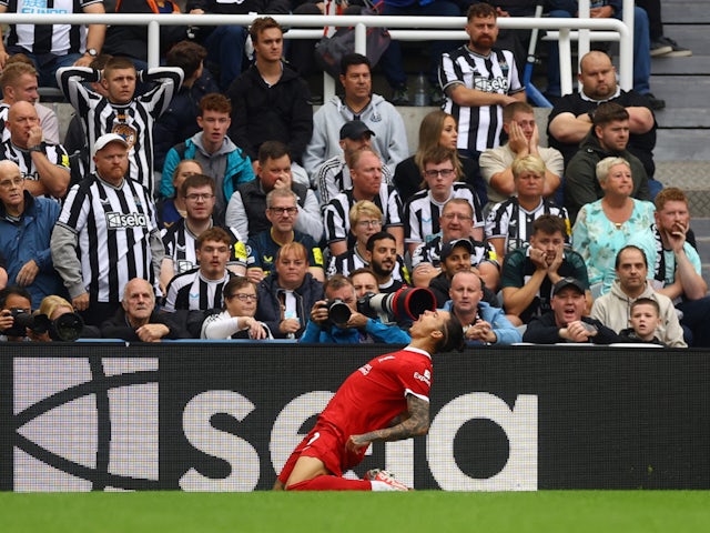 Darwin Nunez double propels 10-man Liverpool to victory at Newcastle