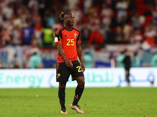 Jeremy Doku in action for Belgium in August 2022
