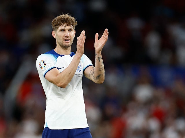 England's John Stones celebrates after the match on June 19, 2023