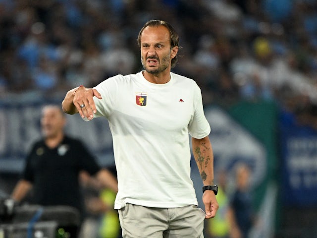 Genoa coach Alberto Gilardino on August 27, 2023