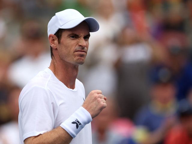 Andy Murray reacts at the US Open on August 29, 2023