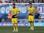 Borussia Dortmund's Salih Ozcan and Nico Schlotterbeck look dejected on August 26, 2023
