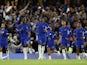 Chelsea's Noni Madueke celebrates scoring against AFC Wimbledon on August 30, 2023
