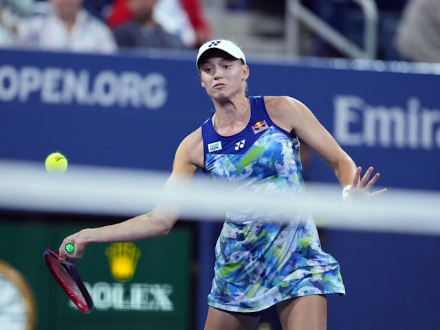 Elena Rybakina in action at the US Open on September 1, 2023