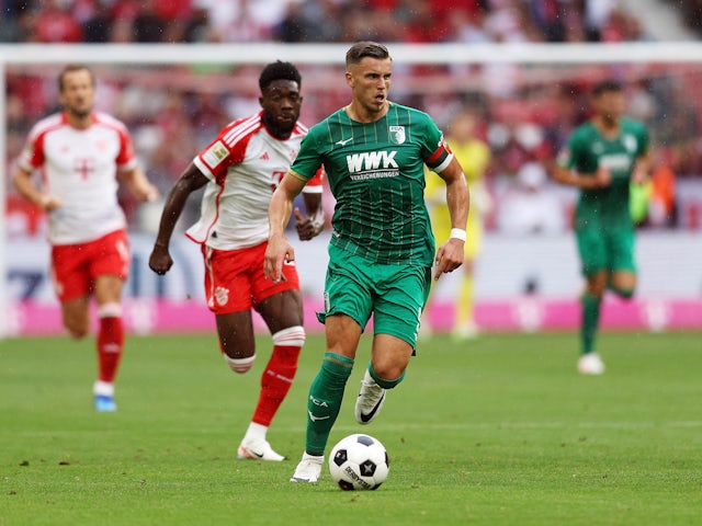 FC Augsburg's Ermedin Demirovic in action on August 27, 2023
