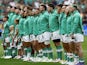 Ireland Rugby players line up before the match on August 19, 2023