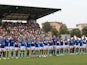 Italy Rugby players line up during the national anthems before the match on August 26, 2023
