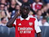 Nicolas Pepe in action for Arsenal in July 2022