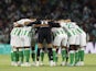 Real Betis players huddle before the match on August 20, 2023